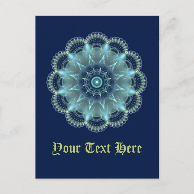 Postal Mandalá fractal (Anverso)