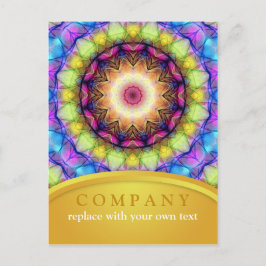 Postal Mandala holística de cristal del arco iris