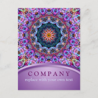 Postal Mandala holística de Purple Lotus