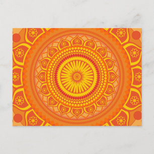 Postal mandala indio naranja