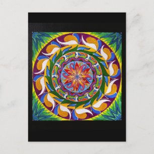 Postal Mandala mágica blanca (postal)