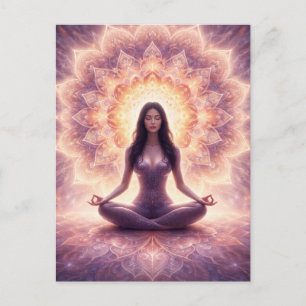 Postal Mandalá Meditación Mujer Nombre Personalizado Bril