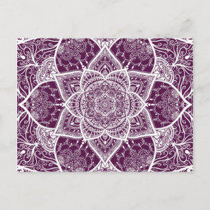 Postal Mandala morada y blanca - Loergans en Blackberry
