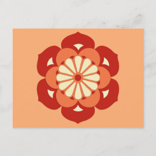 Postal Mandala, Naranja Pastel y mandarín