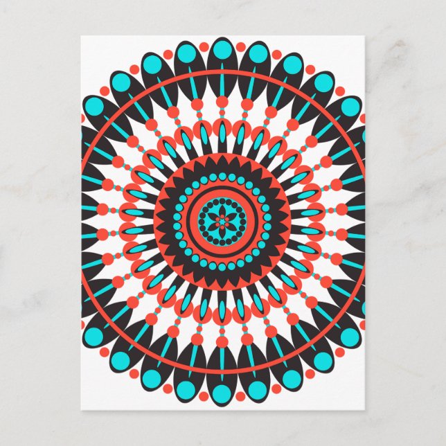 Postal Mandala nativa norteamericana (Anverso)