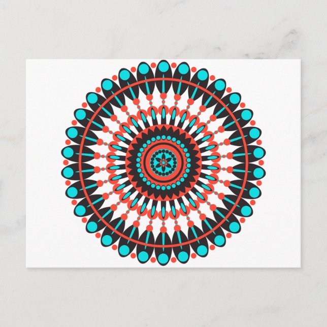 Postal Mandala nativa norteamericana (Anverso)