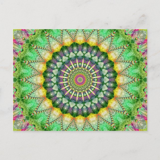 Postal Mandala Patchwork número 1 creado por Tutti (Anverso)