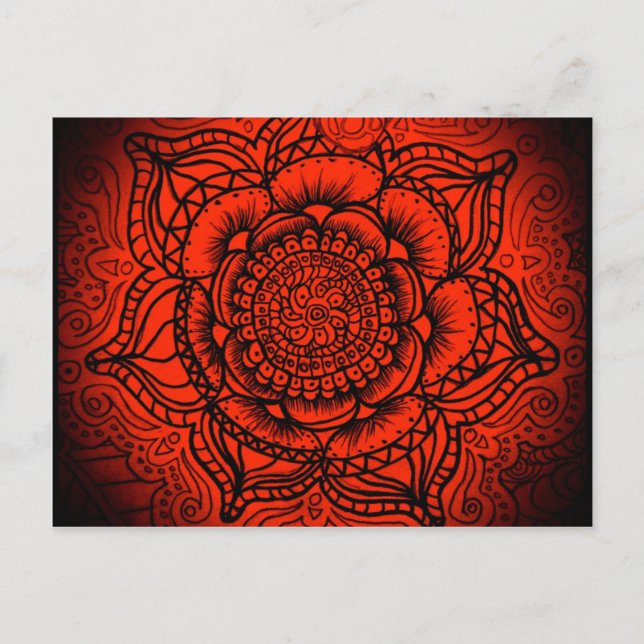 Postal Mandala roja (Anverso)