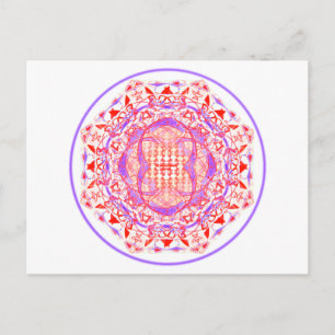 Postal Mandala_rouge_violet
