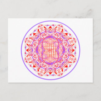 Postal Mandala_rouge_violet