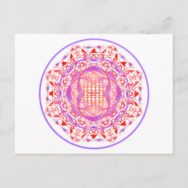 Postal Mandala_rouge_violet (Anverso)