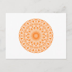 Postal Mandalá Tribal Naranja
