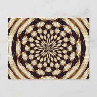 Postal Mandalala decorativa de flor de caleidoscopio de m
