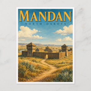 Postal Mandan Dakota del Norte Fort Abraham GeoSaga