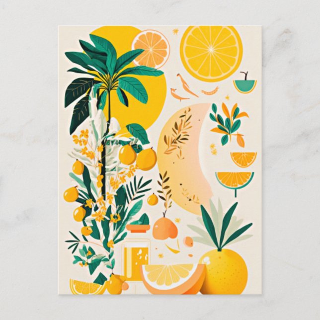 Postal Mandarina clementina (Anverso)