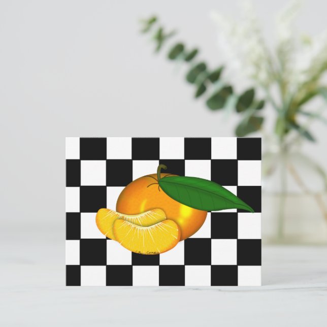 POSTAL MANDARINA EN DAMA (Anverso de pie)