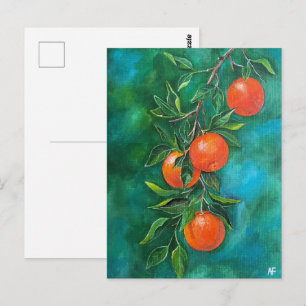 Postal Mandarines en una noche de invierno de Alfred Fox