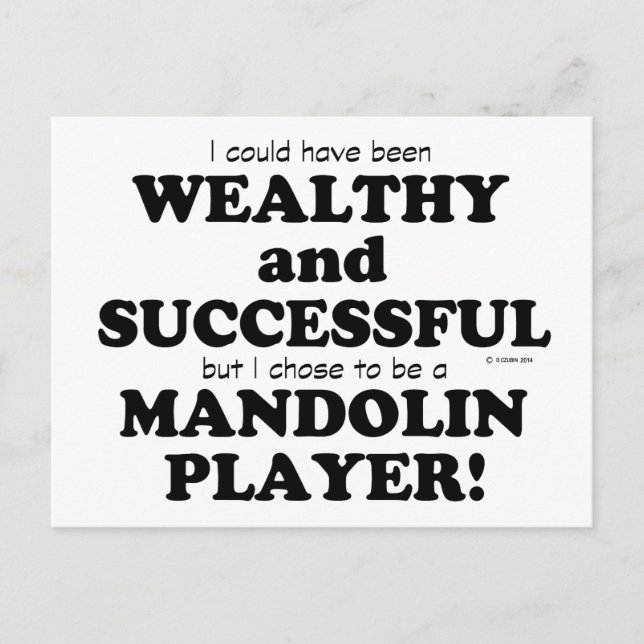 Postal Mandolin rico y exitoso (Anverso)