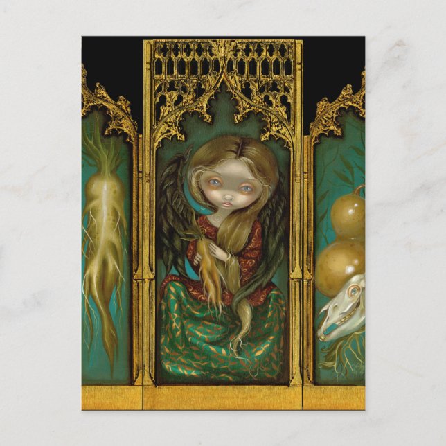 Postal "Mandragora Triptych" (Anverso)
