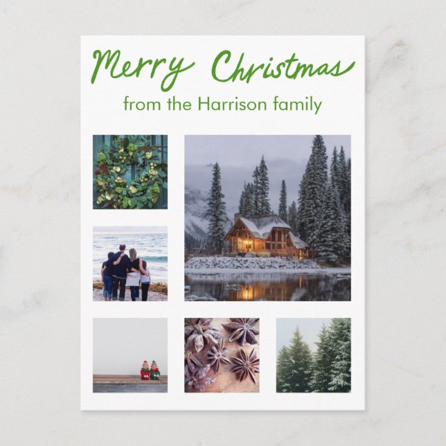 Postal Manejo de FOTOS personalizados Feliz Navidad (Anverso)