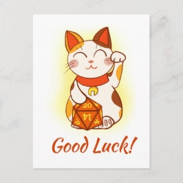 Postal Maneki Neko Con D20 RPG Dice Buena Suerte