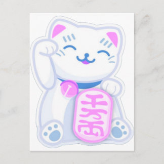 Postal maneki neko pastel