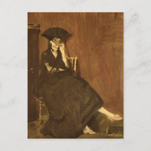 Postal Manet   Berthe Morisot con ventilador, 1872