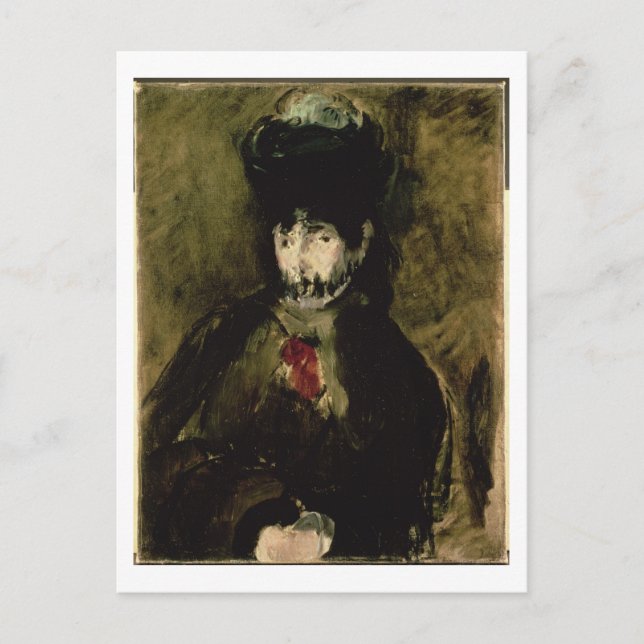 Postal Manet | Berthe Morisot Vestido, 1872 (Anverso)