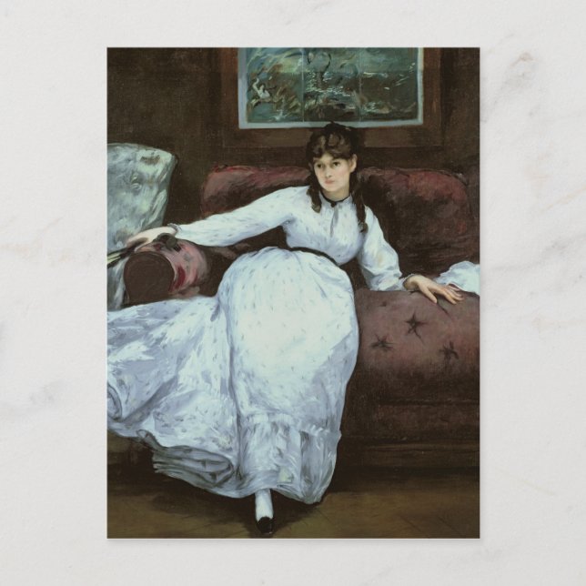 Postal Manet | El resto, retrato de Berthe Morisot (Anverso)