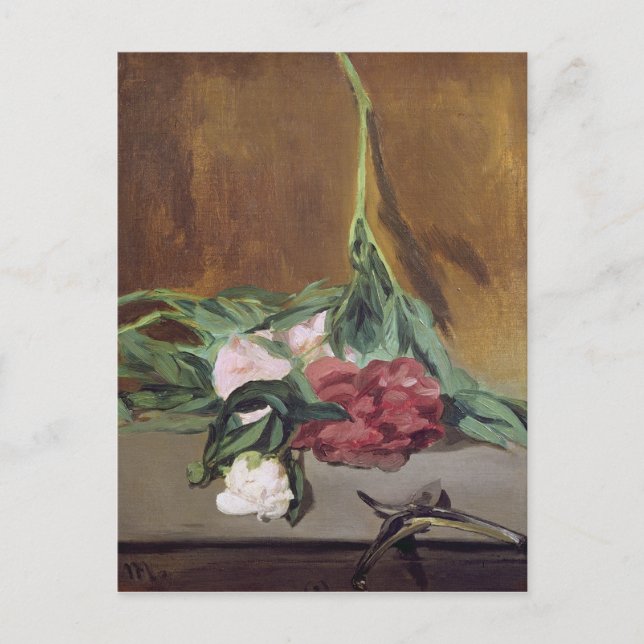 Postal Manet | Estado de Peonies and Secateurs, c.1864 (Anverso)