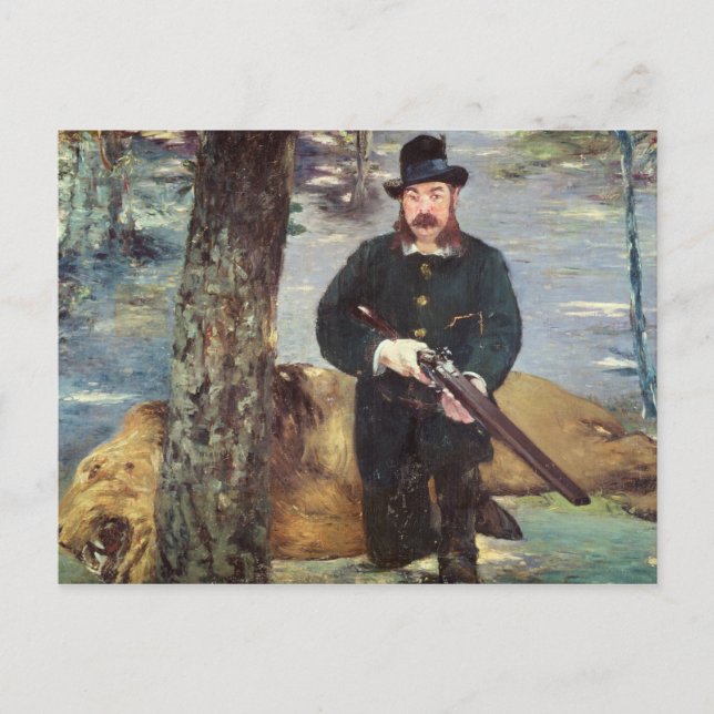 Postal Manet | Pertuiset, León Hunter, 1881 (Anverso)