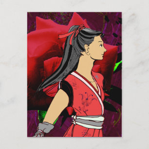 Postal MANGA NINJA chica