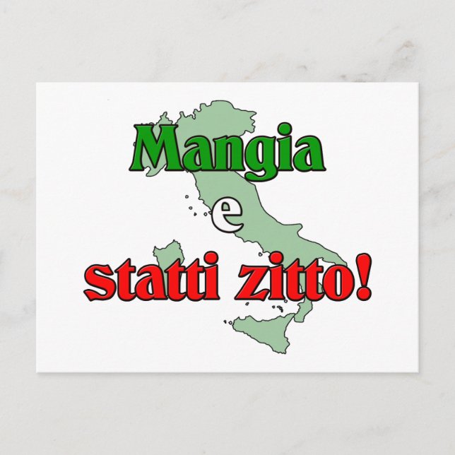 Postal Mangia e Statti Zitto (Anverso)
