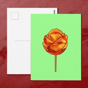 Postal Mango picante en un palo