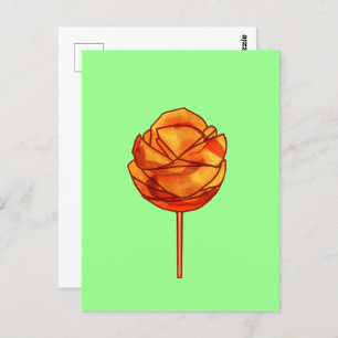 Postal Mango picante en un palo