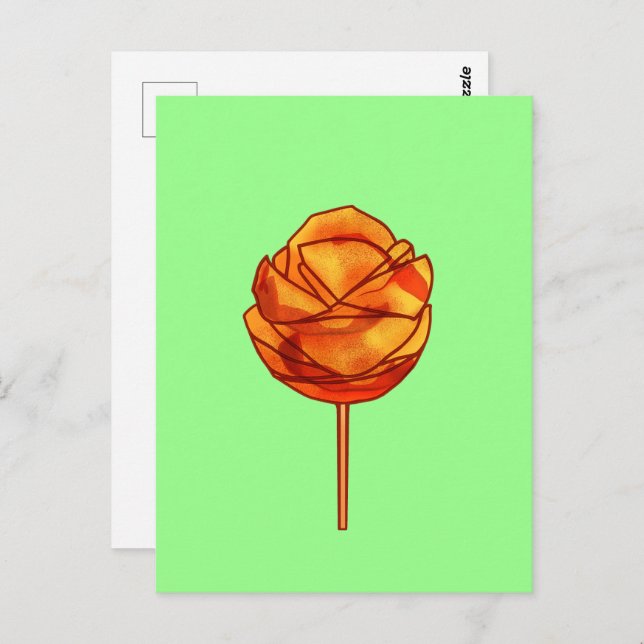 Postal Mango picante en un palo (Anverso / Reverso)