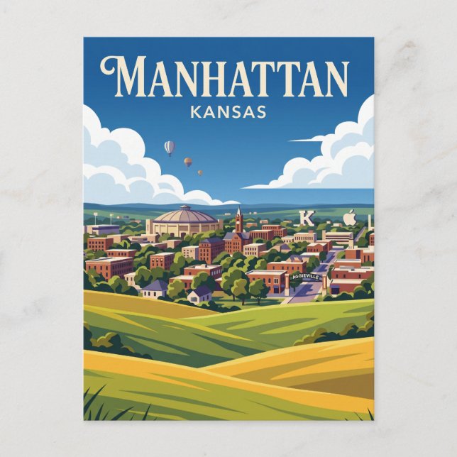 Postal Manhattan Kansas (Anverso)