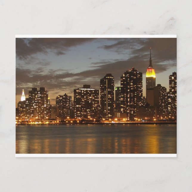 Postal Manhattan Skyline, Nueva York, Nueva York, Estados (Anverso)