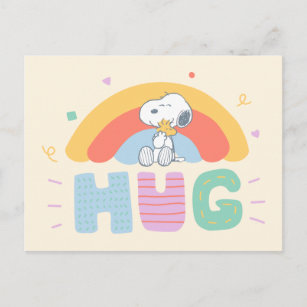 Postal Maní   Snoopy & Woodstock Hug