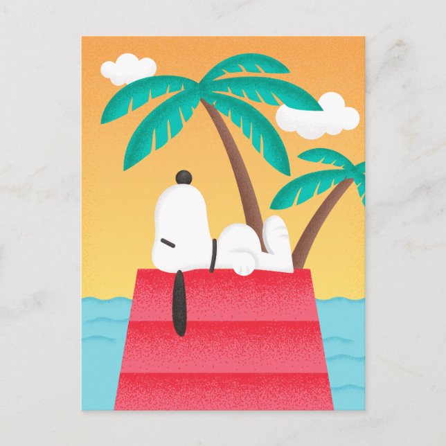 Postal Maní | Sueños de Deco Tropicales Snoopy (Anverso)