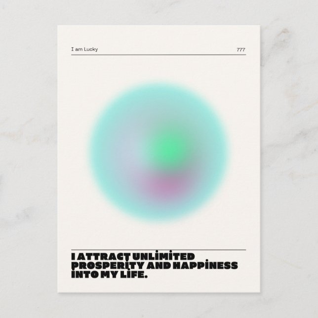 Postal manifestación de afirmaciones diarias (Anverso)