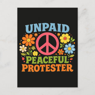 Postal Manifestante Pacifista No Remunerado Activismo Pac