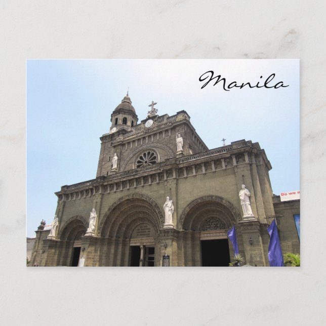 Postal manila de la catedral (Anverso)