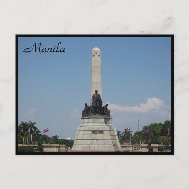 Postal manila del monumento rizal (Anverso)