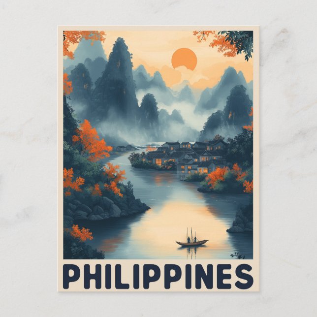 Postal Manila, Filipinas - Viajes Antiguos (Anverso)