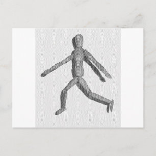 Postal Maniquí humano de madera