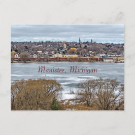 Postal Manistee - Un pueblo pequeño en el lago Michigan