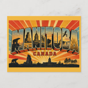 Postal Manitoba Canadá Vintage