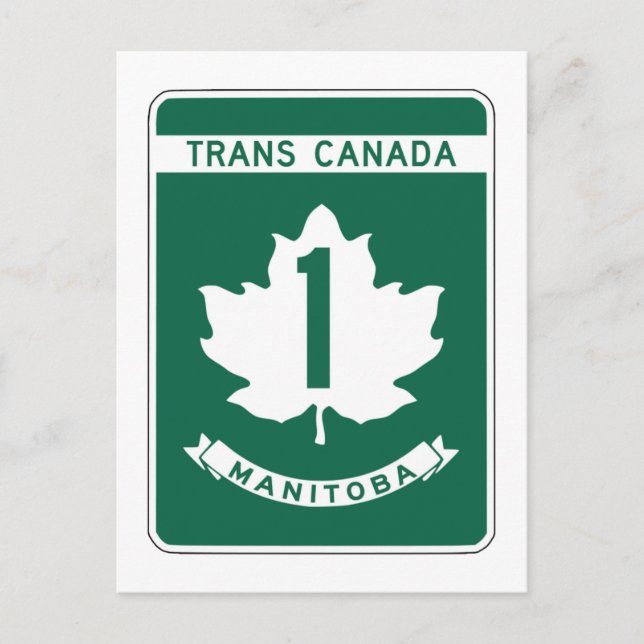 Postal Manitoba, Rótulo de la autopista Trans-Canada (Anverso)