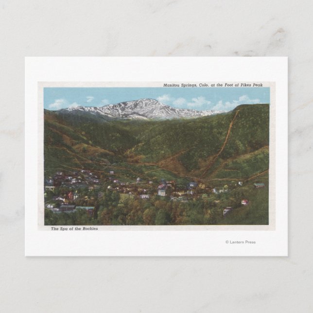 Postal Manitou Springs, CO - El Spa de las Rockies (Anverso)